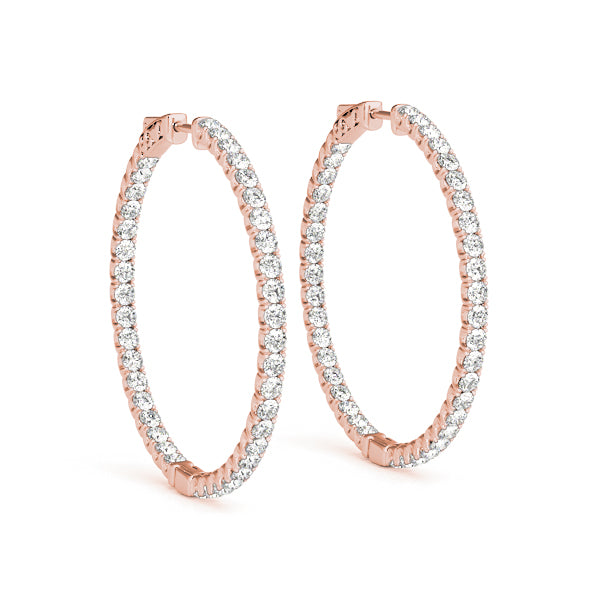 Hoop earrings  25mm 1CTW