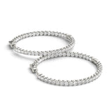 Hoop earrings  25mm 1CTW