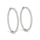 Hoop earrings  24mm 2CTW