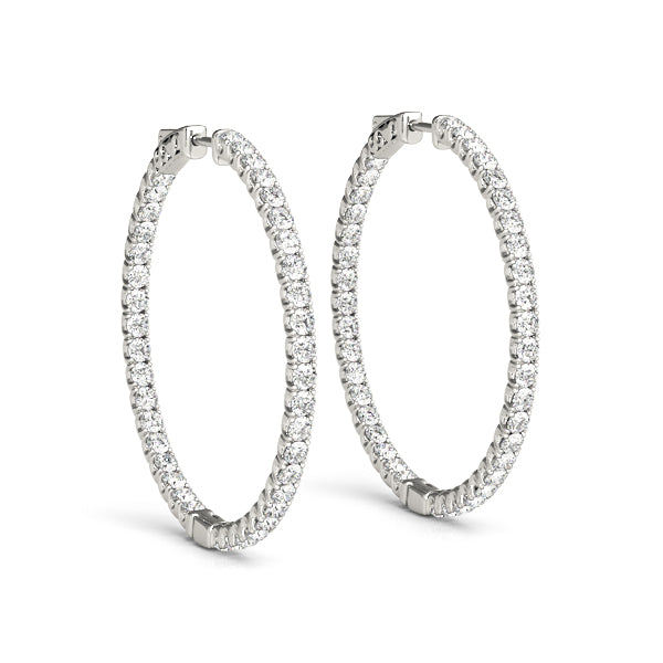 Hoop earrings  24mm 2CTW