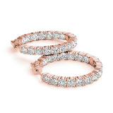 Hoop earrings 22mm 3,6CTW