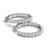 Hoop earrings 22mm 3,6CTW