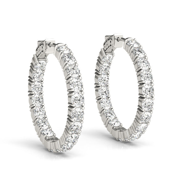 Hoop earrings 22mm 3,6CTW