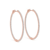 Hoop earrings 20mm 0.40CTW