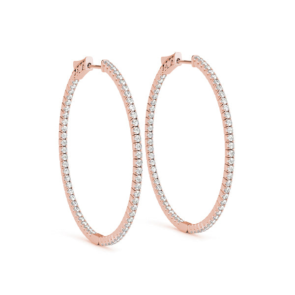 Hoop earrings 20mm 0.40CTW