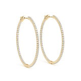 Hoop earrings 20mm 0.40CTW