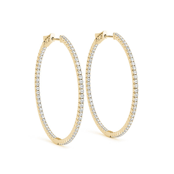 Hoop earrings 21mm 1CTW