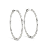 Hoop earrings 20mm 0.40CTW