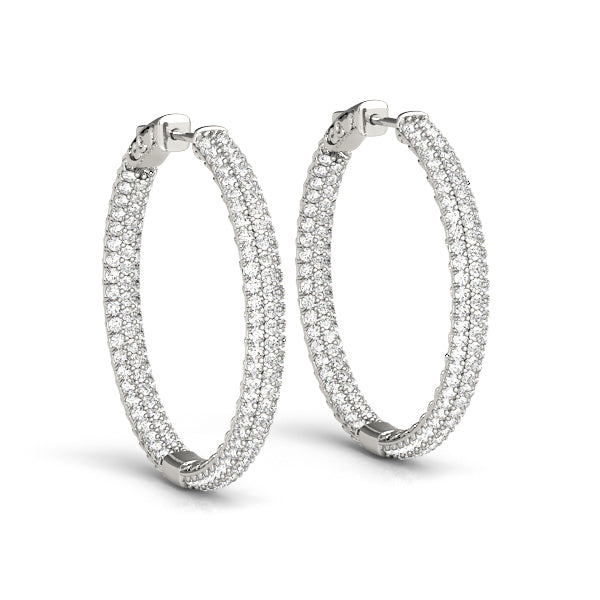 Hoop earrings 36mm 5.35CTW