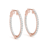 Hoop earrings 26mm 1.12CTW