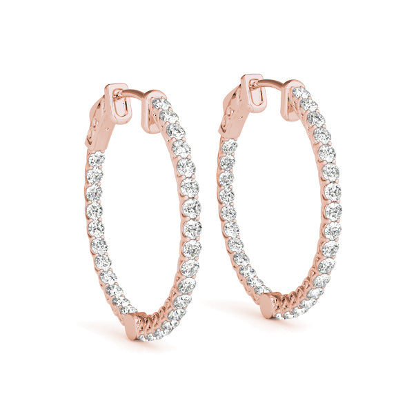 Hoop earrings 26mm 2.8CTW