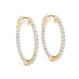 Hoop earrings 26mm 1.12CTW