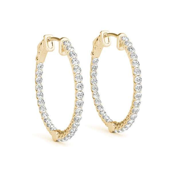 Hoop earrings 26mm 2.8CTW