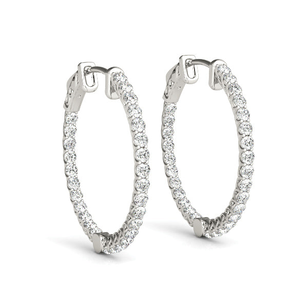 Hoop earrings 26mm 2.8CTW