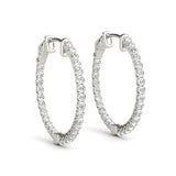 Hoop earrings 30mm 2CTW