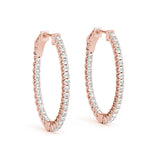 Hoop earrings 30mm 3CTW