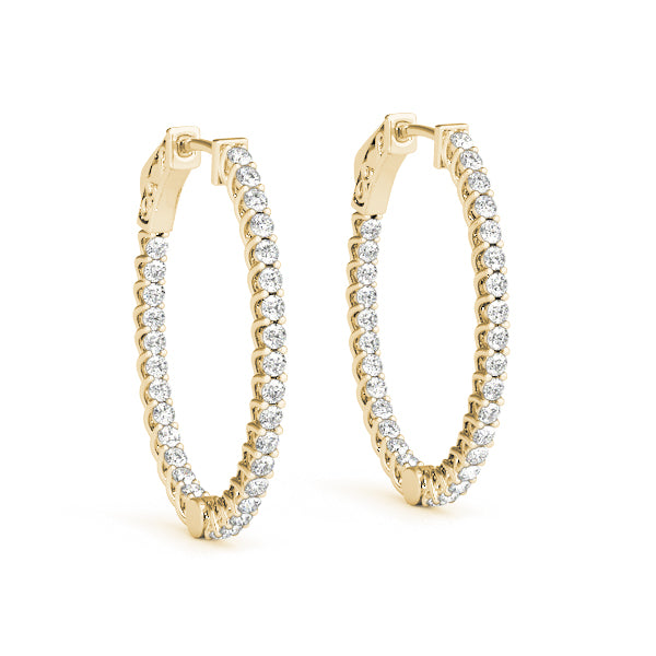 Hoop earrings  30mm 1.5CTW