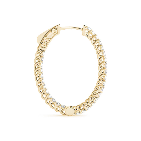 Hoop earrings  30mm 1.5CTW