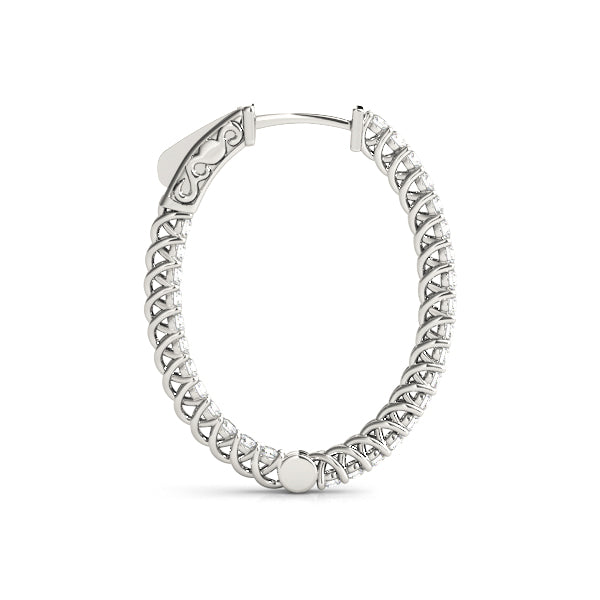 Hoop earrings 30mm 3CTW