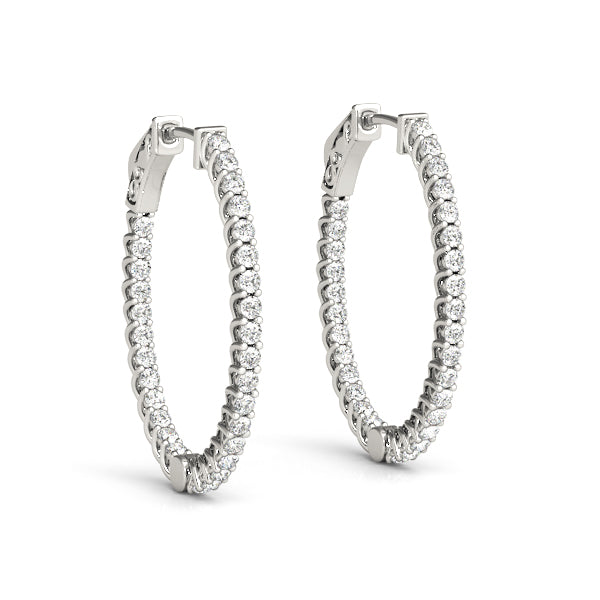 Hoop earrings 30mm 3CTW